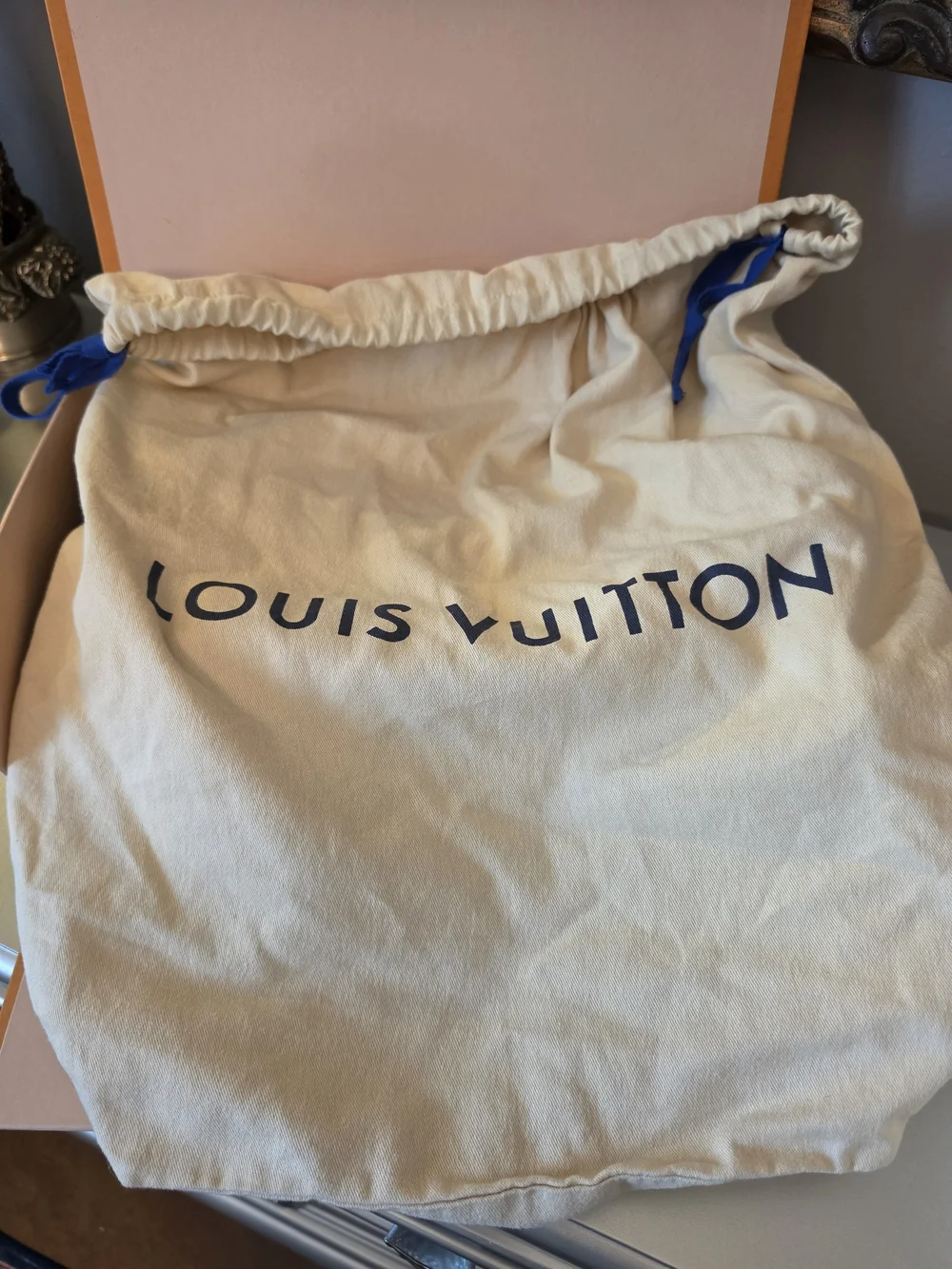 Louis Vuitton Men’s Navy Monogram Messenger Savane Bag with Lion Print M64248
